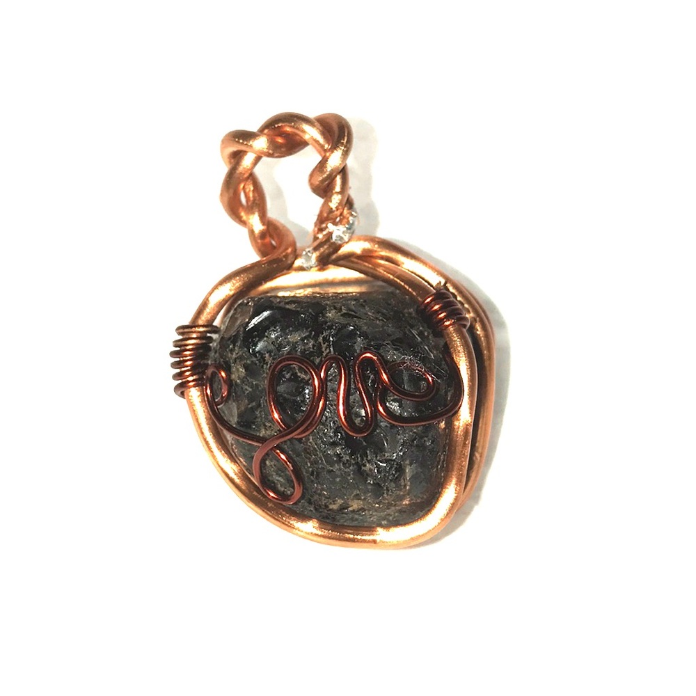 “LOVE” Collection Apache Tears Pendant